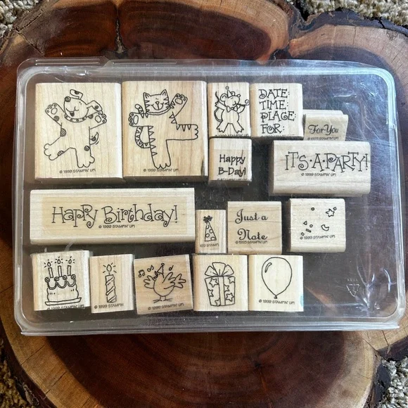 Stampin' Up! Rubber Stamp Set Party Animals - Picture 1 of 2